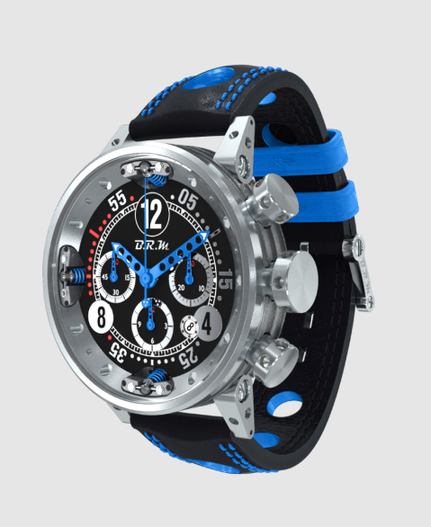 Review BRM Racing V-12 watches for sale B.R.M V12-46-SA Medium Blue Chronograph